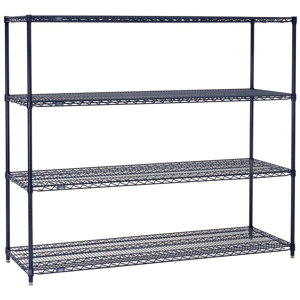 Nexel Nexelon Wire Shelving, Blue Epoxy, 54W X 21D X 74H 21547N - main